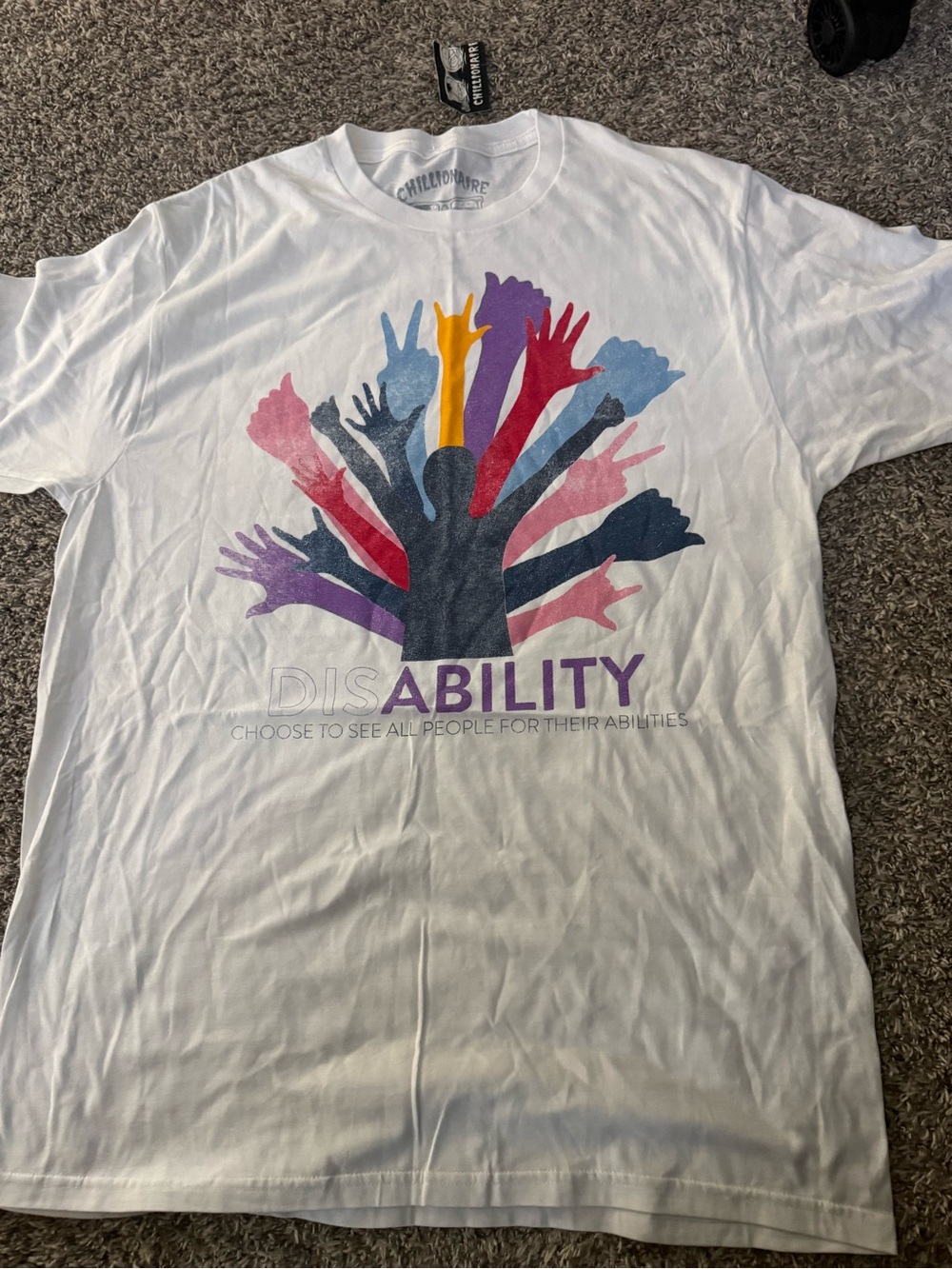 White 'DisABILITY' Short Sleeve Graphic Tee